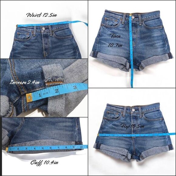 Levi's Rolled Up Short Jeans(A058)-Size 24 for Women - Picture 7 of 8